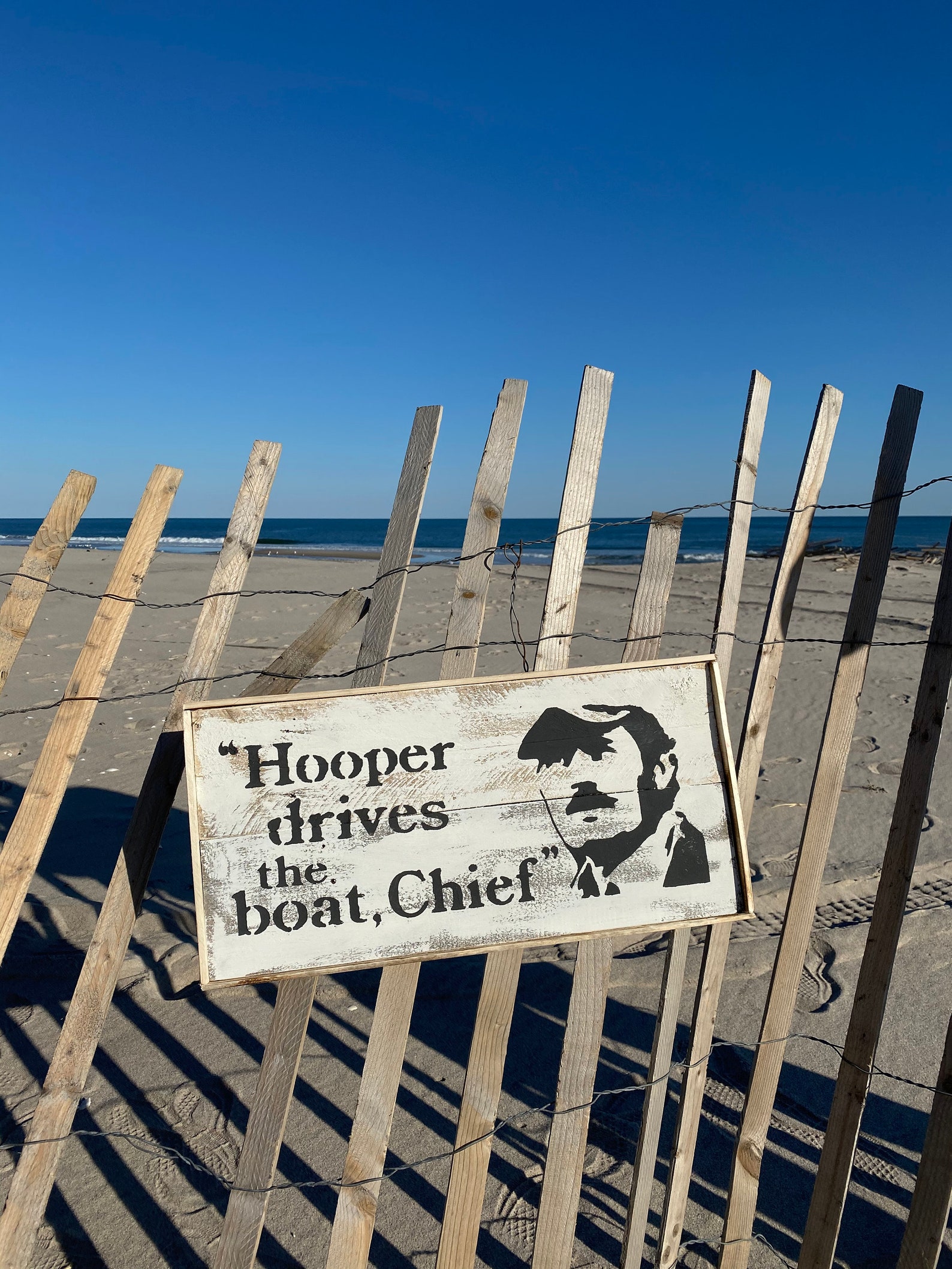 Jaws Themed Hooper Drives the Boat Chief Reclaimed Wood Sign Etsy