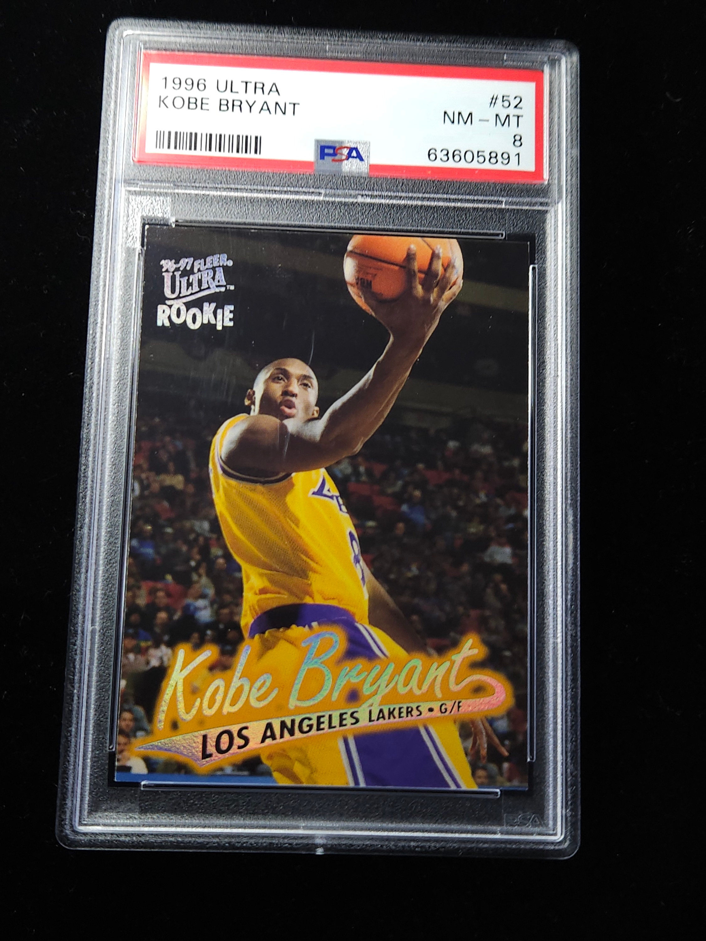 1996=97 NBA Hoops Kobe Bryant Rookie RC #281 PSA 8 NM=MT Lakers