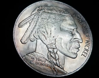 Dallas Specialty Mint Lone Star Nickel 2 Oz .999 Silver - Toned lot#158