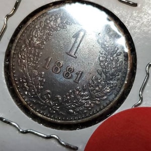 1881 Austria 1 Kreuzer Copper World Coin KM2187  Eagle Crown - BU ! Regular 45   Lot # 280