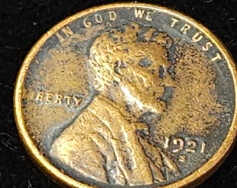 1921 S    Lincoln Cent   XF+    Key date  - lot # 399