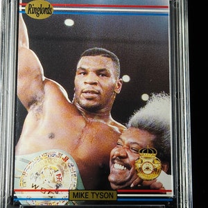 Mike Tyson Boxing 1991 Ringlords Sample Card Graded ASG 9 NM Don King - Rare