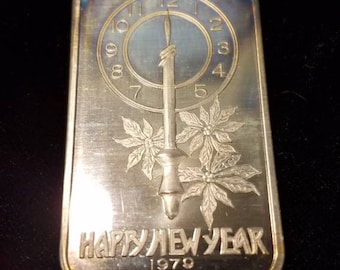 Happy New Year 1979 - 1 ounce 999 Silver -  Madison Mint -  Rare Lot#142.