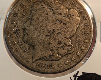 1903 S   Morgan Silver Dollar Coin - VG   -Key Date  Lot# 410