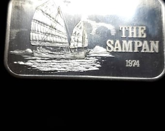 Mark IV Mint - The Sampan 1974 - Silver Art Bar ! Ultra Rare! Reg-119  lot# 890