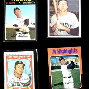 Al Kaline 1970&#39;S 4 Baseball Card Lot - Hall of Famer !    lot# 709