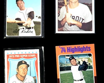 Al Kaline 1970'S 4 Baseball Card Lot - Hall of Famer !    lot# 709