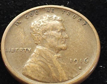 1916 S  Lincoln Wheat Cent  Extra  Fine Regular 79    lot# 501