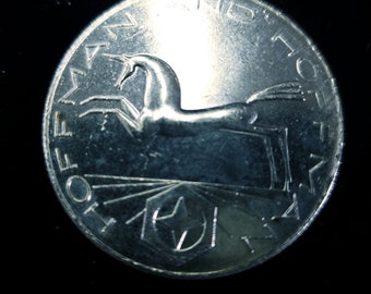 1981  Unicorn 1oz 999+ Silver art round Hoffman and Hoffman Florida - rare - Regular 89