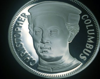 Christopher Columbus 1  ounce 999 silver round/ coin - Regular 45   lot  #1175