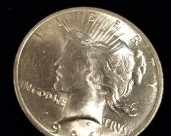 1924  Silver Peace Dollar BU   ! Lot# 773 Reg 69