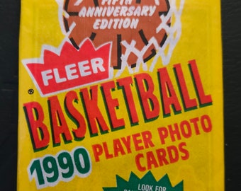 1990  Fleer Michael Jordan #26  -  on top of 1990 Fleer wax pack  - 5th Year !  -  Gem Mint !