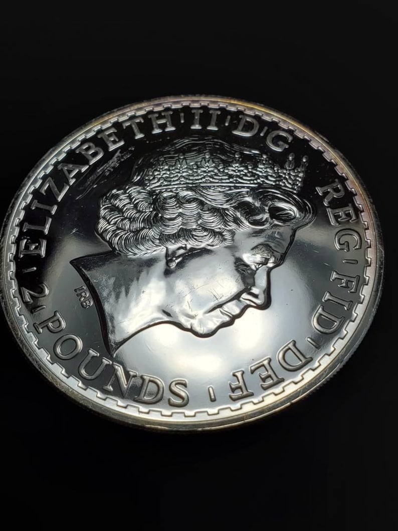 2013 Britannia Great Britain 958 1 ounce Fine Silver Coin Lot# 744 Reg 49
