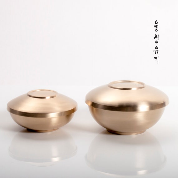 Artisan Jin-ho Lee Korean Traditional Dinnerware for Royal Court Cuisine Bangjja Yugi Salad Bowl Type2
