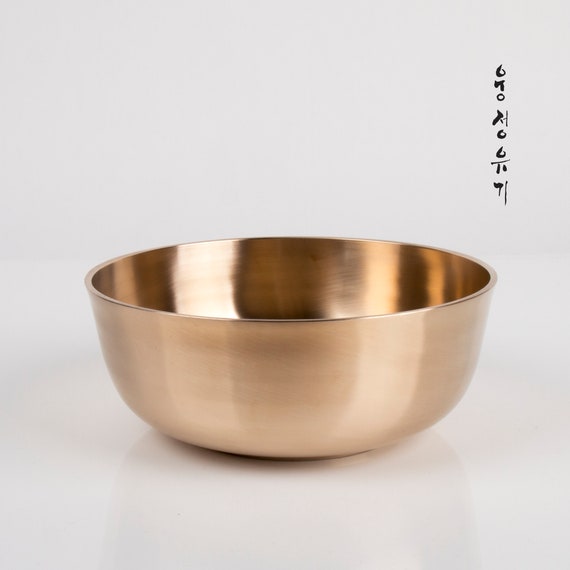 Artisan Jin-ho Lee Korean Traditional Dinnerware for Royal Court Cuisine Bangjja Yugi Salad Bowl Type2