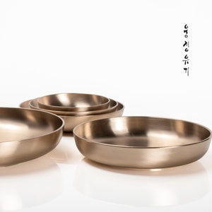 Artisan Jin-ho Lee - Bangjja Yugi Okchangi (Side dish - Coupe), Korean Traditional Dinnerware for Royal Court Cuisine