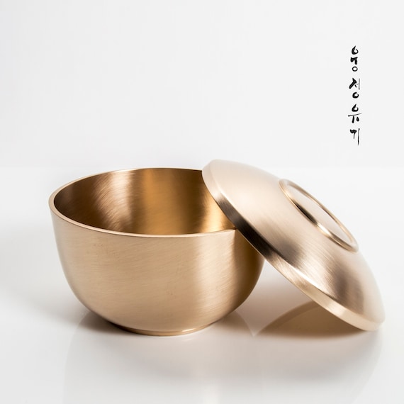 Artisan Jin-ho Lee Korean Traditional Dinnerware for Royal Court Cuisine Bangjja Yugi Salad Bowl Type2