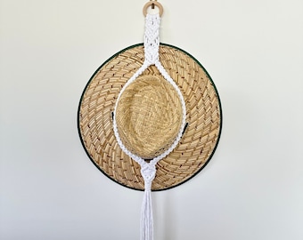 Macrame Hat Hanger, Boho Wall Hanging, Home Decor