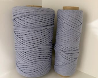 Recycled luxe macrame cotton, 5mm single twist cotton, Macrame and weaving supplies
