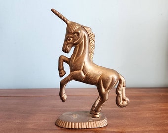 Vintage Brass Unicorn Figurine
