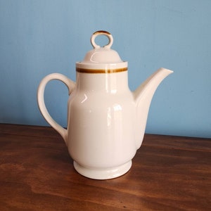 Vintage Mountain Wood Stoneware Coffee Pot 10&quot; Japan