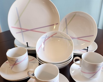 Vintage Pastel Palette Dinnerware Set by Mikasa