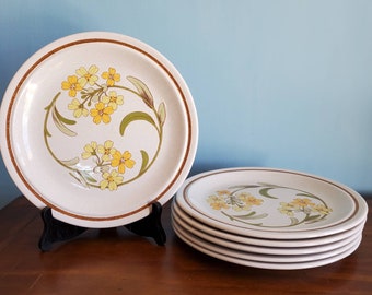 Japan Stoneware Honey Flower Designer's Collection Dinner Plates 10.5" Japan Stoneware Honey Flower Designer's Collection Dinner Plates 10.5"