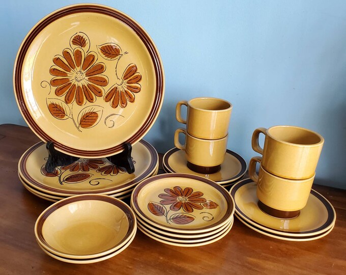 La Mesa Stoneware Dinnerware Set Japan Etsy