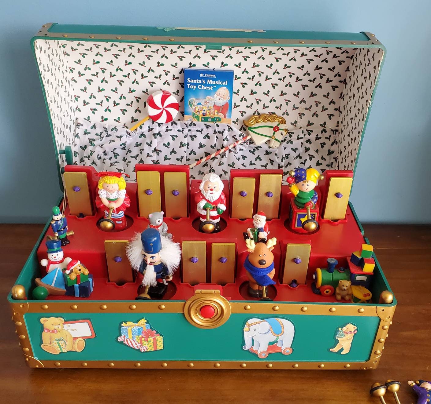 Vintage Santa's Musical Toy Chest by Mr. Christmas - Etsy