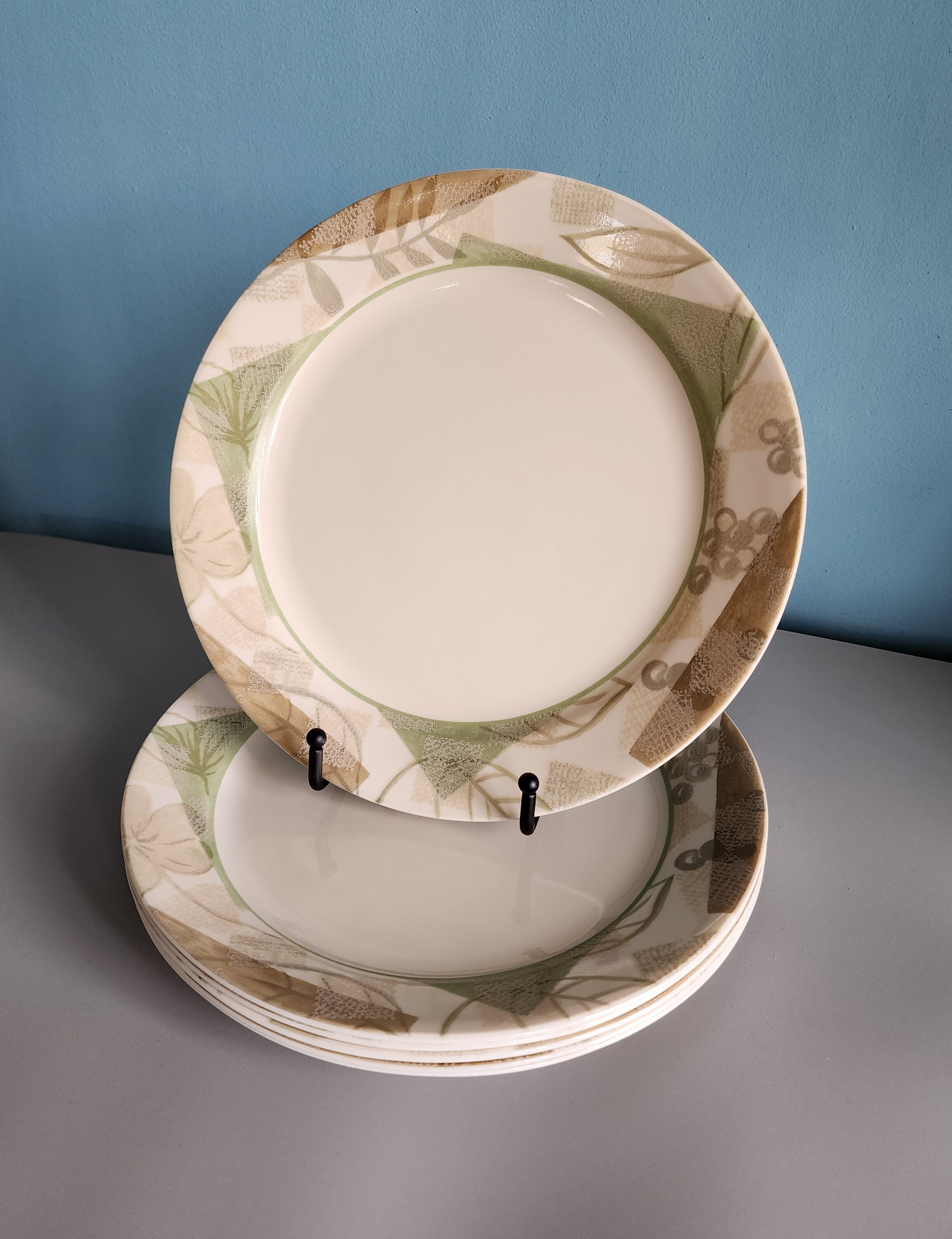 Corelle Textured Leaves Dinner Plate Set of Six Etsy Australia