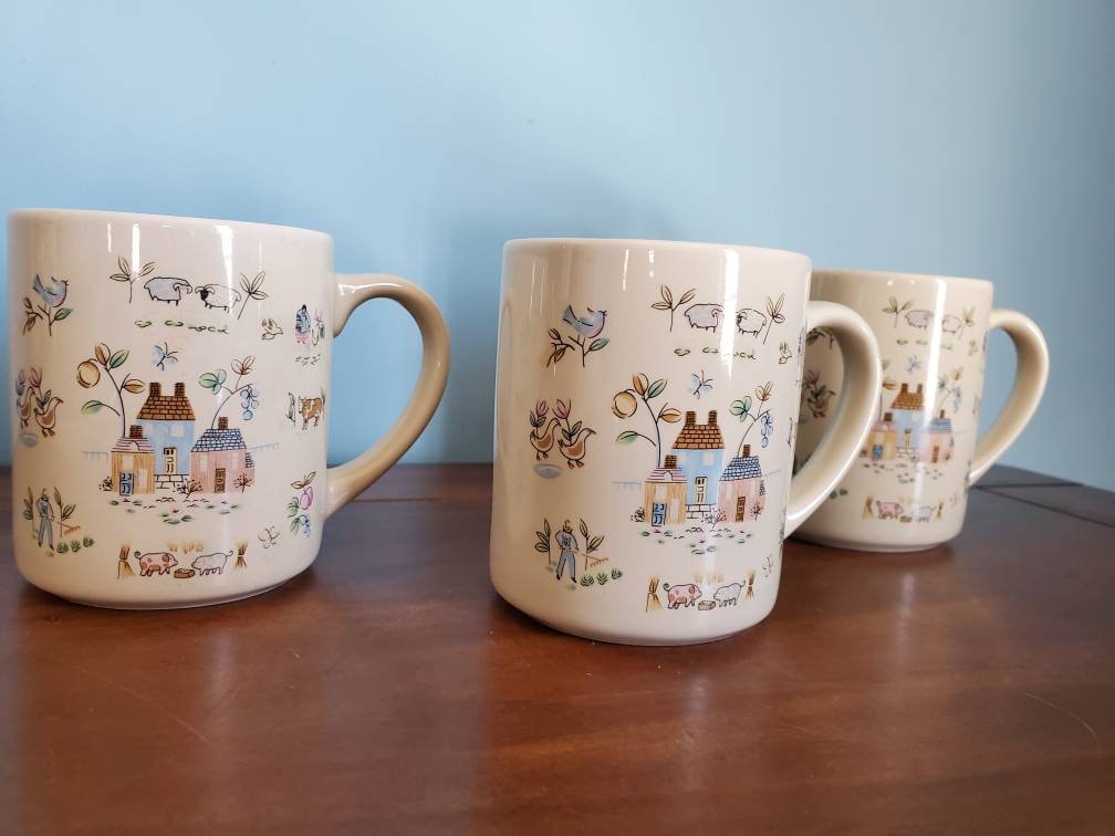 International Heartland Coffee Mug Set of 3 Etsy