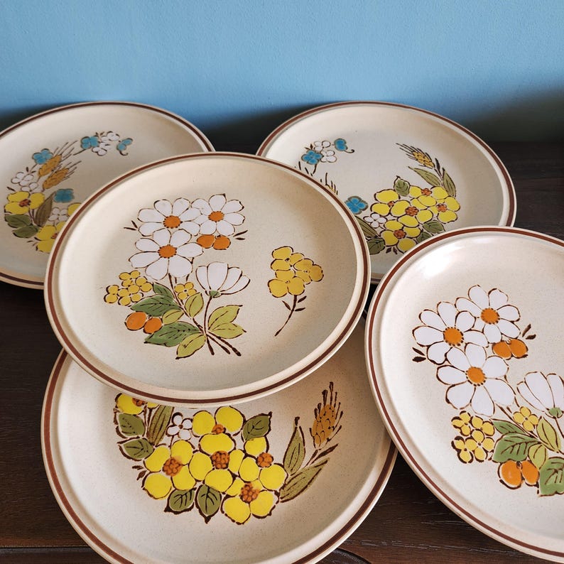 Springtime Dinnerware Vintage Summertime Springtime Floral Expressions Stoneware Dinnerware ...