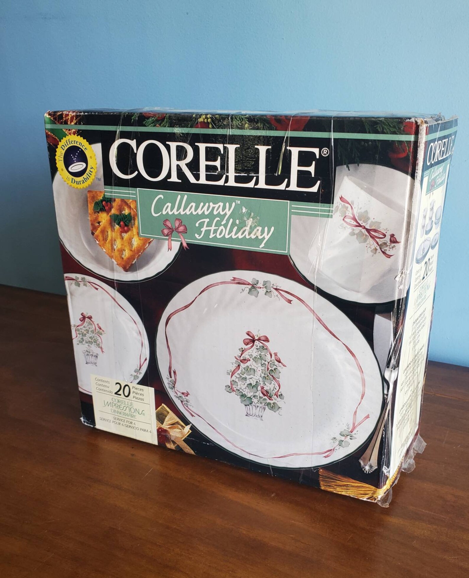 Corelle Callaway Holiday Dinnerware Set in Box Etsy