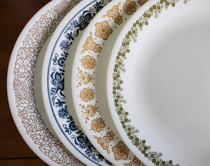 Vintage Corelle Dinner Plates Set of 4 Mismatched Etsy
