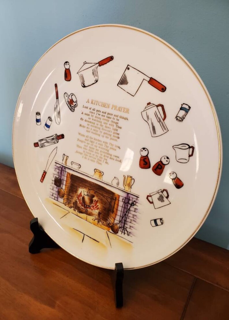 Vintage Kitchen Prayer Wall Plate by Enesco Etsy