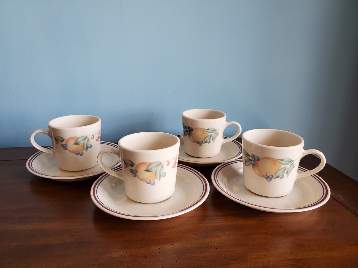 corelle cup and saucer set