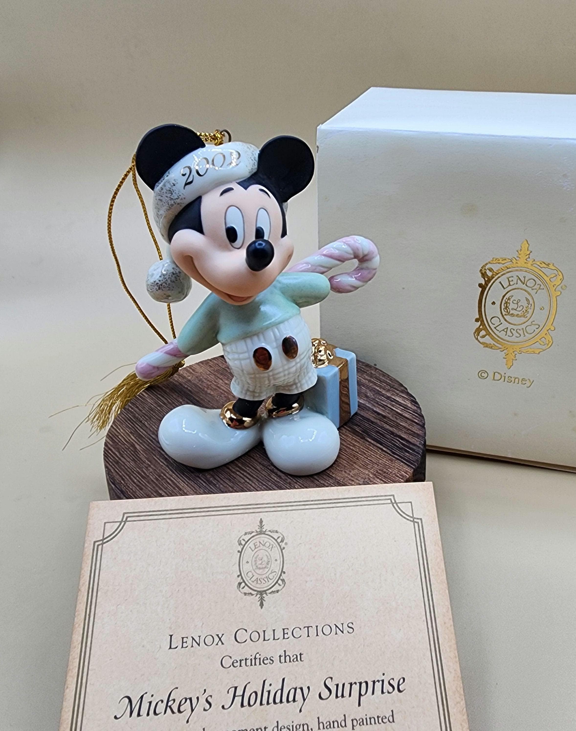 Vintage Lenox Mickey's Holiday Surprise Christmas Ornament 2003