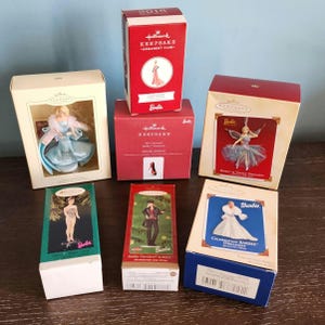 Hallmark Barbie Christmas Ornament Lot of 7