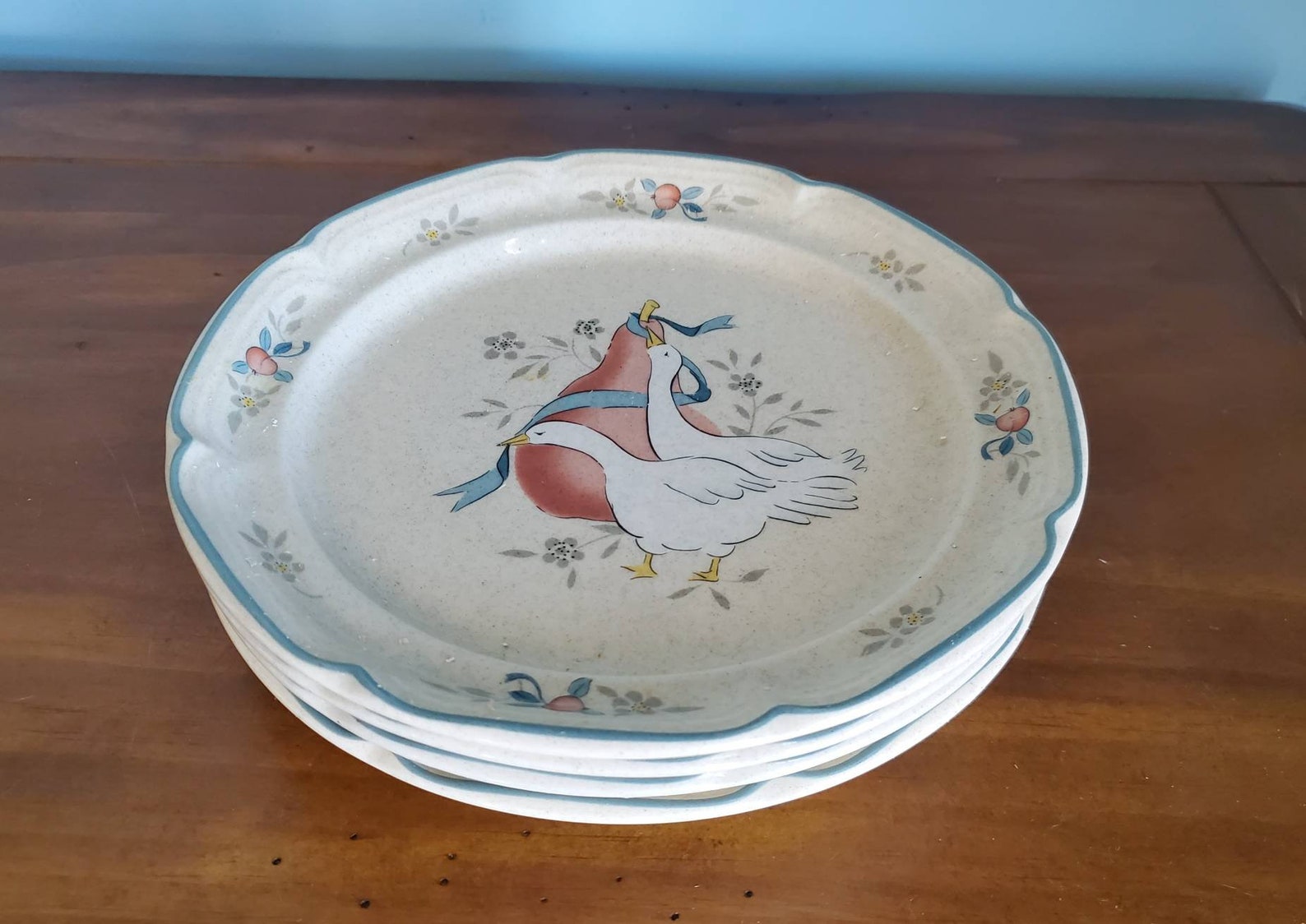 Marmalade Country Geese Salad Plate Set of 4 by International Etsy