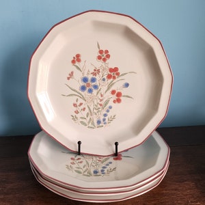 Vintage Fireside Stoneware Dinner Plate Set by International