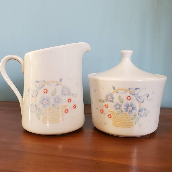 Corelle Sugar and Creamer Etsy