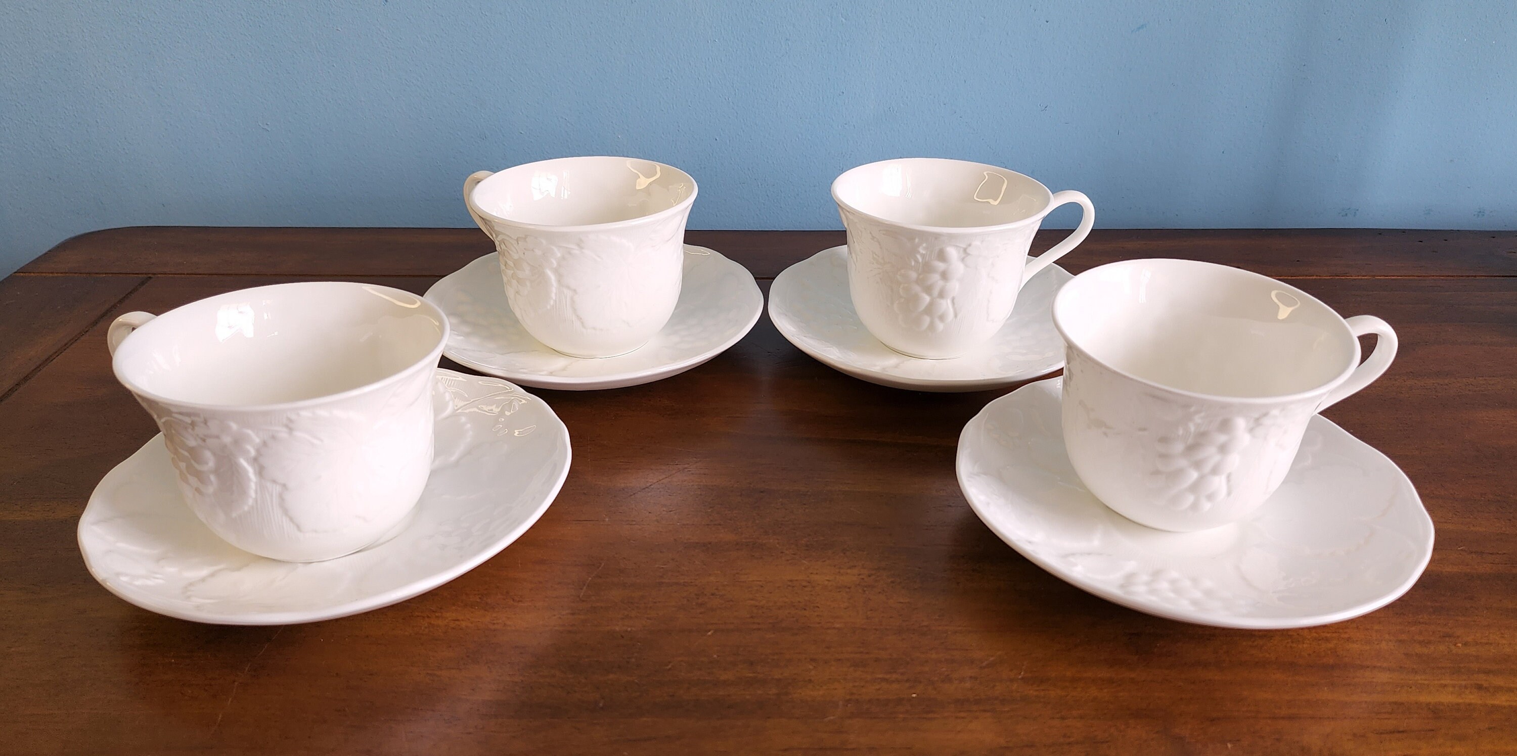 Wedgwood Strawberry and Vine Cup and Saucer Set - Etsy