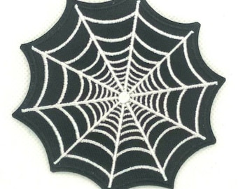 Patch aufbügler araña acuosos Red Spider Web Iron on Patch Patch 020