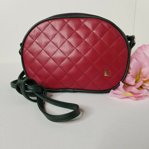 Leslie Fay Vintage Purse Colorblock Crossbody Quil