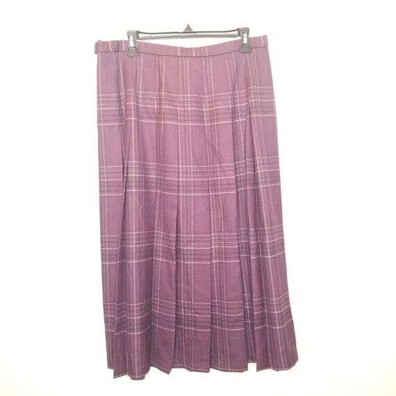 Vintage USA Pendleton Wool Skirt  Purple Plaid Wo… - image 3