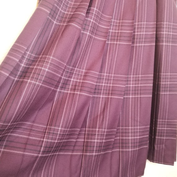 Vintage USA Pendleton Wool Skirt  Purple Plaid Wo… - image 2