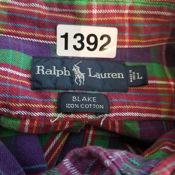 Vtg 90s Polo Ralph Lauren Button Up Mens Shirt Sz… - image 6