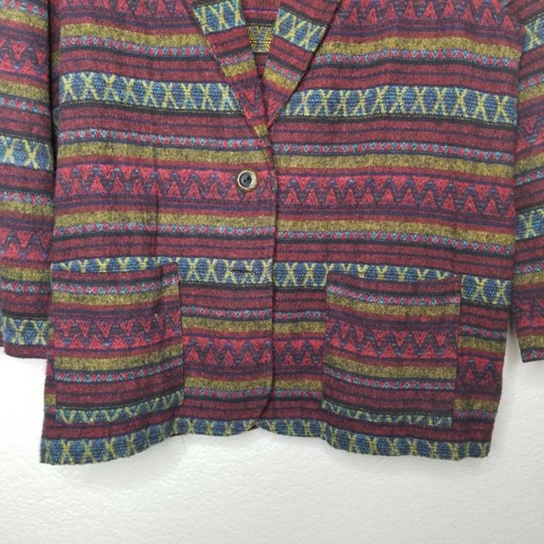 Vintage 80s Oversized Tapestry Coat Winter Jacket Blazer Fall Jacket