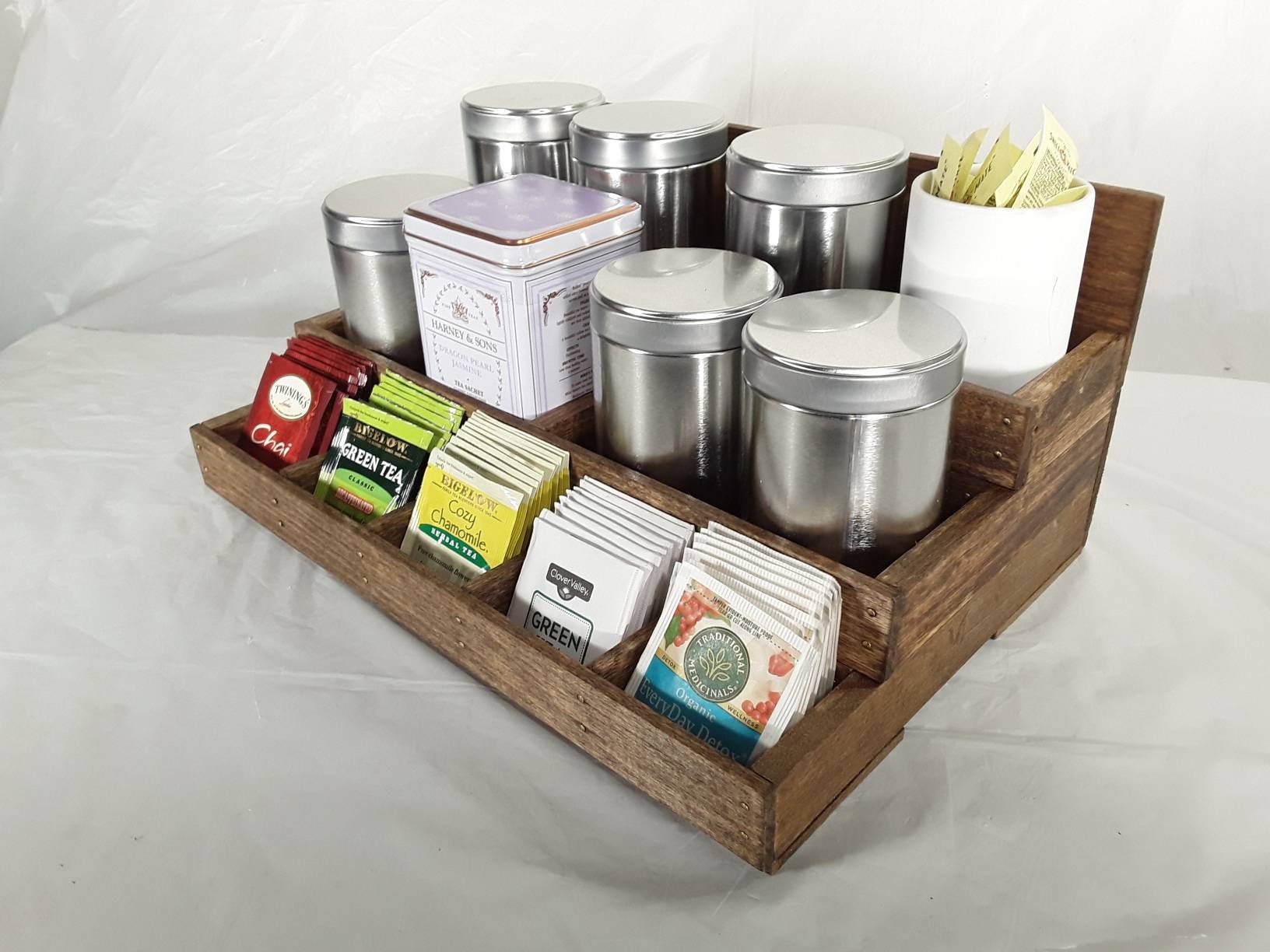 Made to Order Dark Tea Tin Rack Organizer for Loose Tea Tins. Etsy