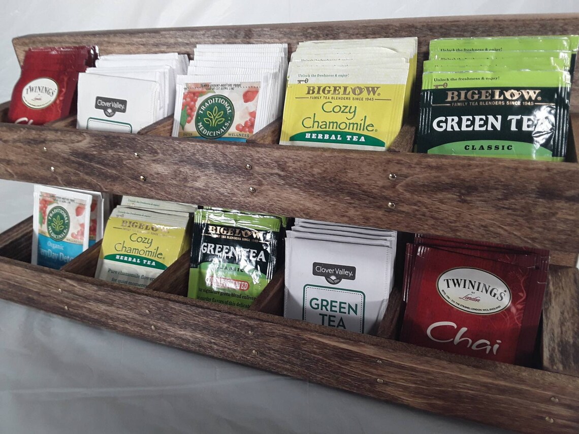 Made to Order. Beautiful Dark Tea Rack Organizer for Etsy